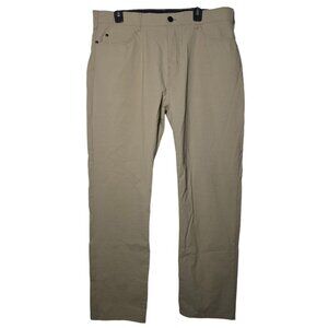 Denali Mens Khaki Travel Performance Pant‎ Size 36/30 Chino Stretch Comfort Work